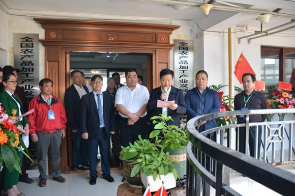 全国农产品加工产业发展联盟副主席岳平安在桂林出席三中心试运营仪式